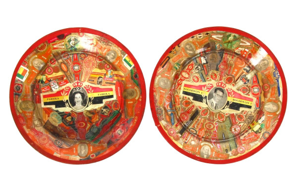 2 assiettes souvenirs de la famille roya