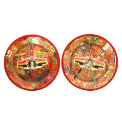 2 assiettes souvenirs de la famille roya