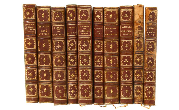 10 volumes reliés cuir, fin XIXème. Ouvr