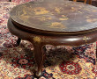 Table basse ronde chinoise en laque à fo