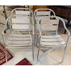 4 fauteuils de terrasse empilables en al