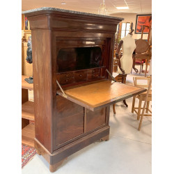 Secrétaire à abattant en placage d'acajo