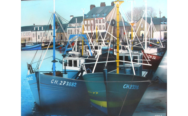 Gérard BAUER (1947) " Le port de St Vaas