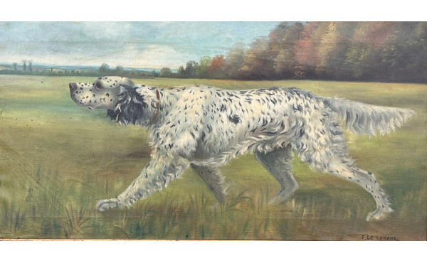 F. LE LEUXHE "Setter à l'affût dans un p