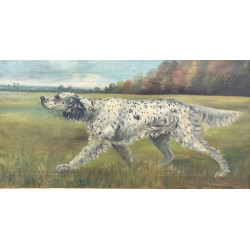 F. LE LEUXHE "Setter à l'affût dans un p