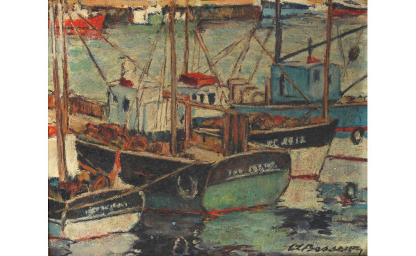 Ecole Française Xxème "Bateaux de pêche 