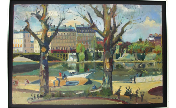 Alain GRAVIE (Xxè-XXIè) "Vue sur le cana