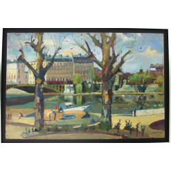 Alain GRAVIE (Xxè-XXIè) "Vue sur le cana