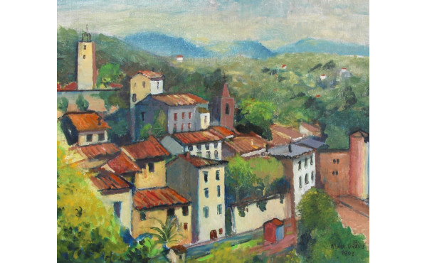 Alain GRAVIE (Xxè-XXIè) "Paysage de l'ar