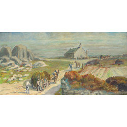 E.CHEVALIER (Xxème) "Charrettes de goémo