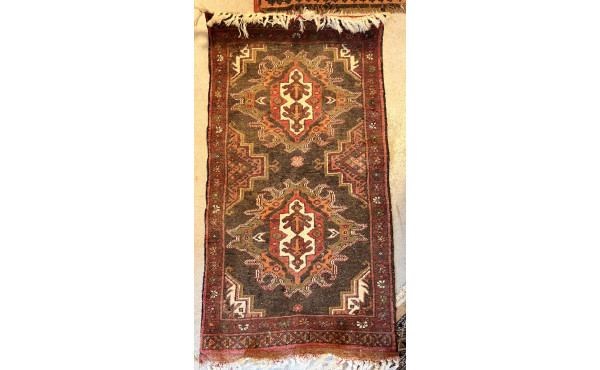 Lot de 2 petits tapis en laine points no