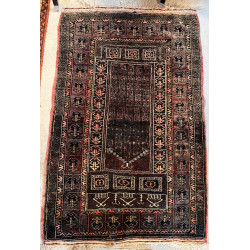 Petit tapis en laine points noués dans l