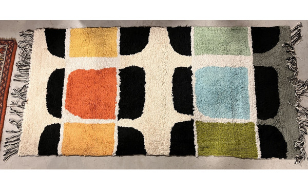 Tapis en laine moderne décor géométrique