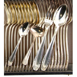 APOLLO - Ménagère en métal argenté compr