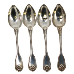 4 cuillères anciennes en argent, poinçon