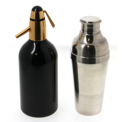 GALLIA - Shaker en métal argenté, H 25,5