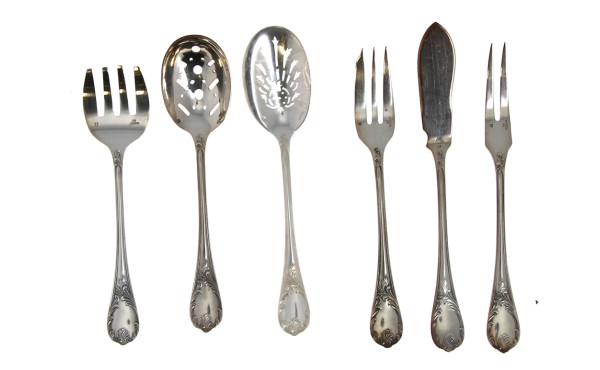 CHRISTOFLE - Décor "Marly" - Suite de 6 