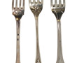 3 fourchettes anciennes en argent, poinç