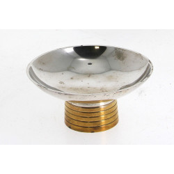 Coupelle sur piédouche en métal argenté 