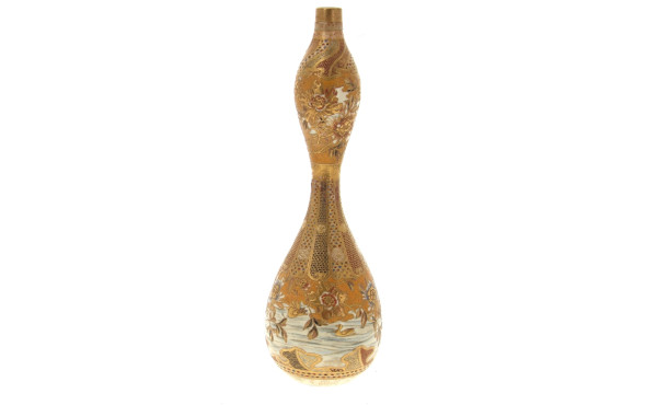JAPON XIXème - Original vase à deux renf