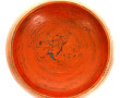 Coupe creuse en bois peint en orange, Bi