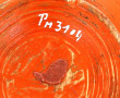 Coupe creuse en bois peint en orange, Bi