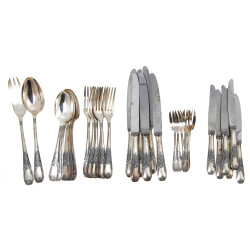 Ménagère 6 couverts en métal argenté déc