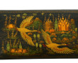 Boîte russe en laque de forme rectangula