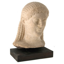 Tête étrusque d'après l'Antique, pierre 