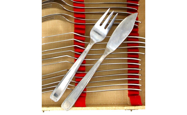 12 couverts à poisson en inox (en écrin 