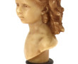 Buste de fillette en cire, sur base circ