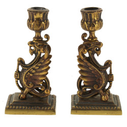 Paire de bougeoirs de table fin XIXème e