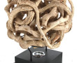 Originale lampe forme boule mangrove en 