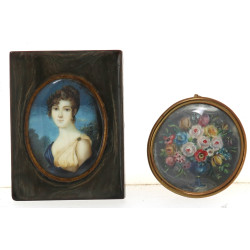 "Portait de femme dans un paysage", mini