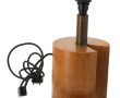 Pied de lampe en bois et métal, forme cy