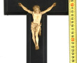 CHRIST en croix Napoléon III en bois noi
