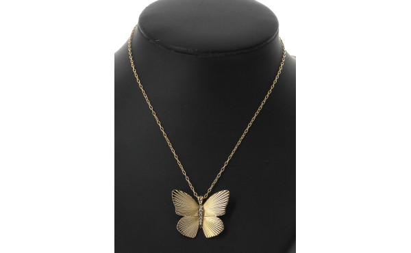 FOSSIL - Pendentif papillon en métal dor