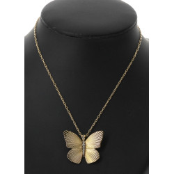 FOSSIL - Pendentif papillon en métal dor