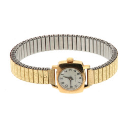 Montre de dame boîtier or jaune 18 cts, 