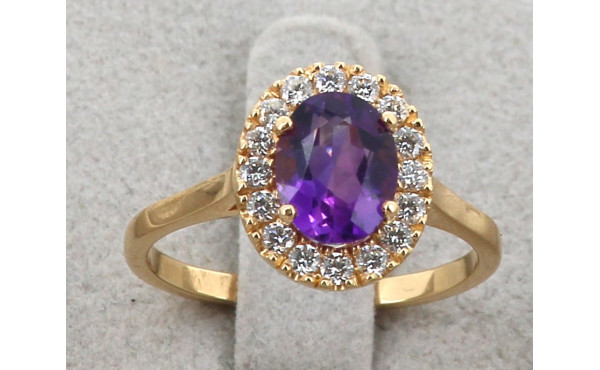 Bague en or jaune 18 cts, poinçon tête d