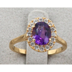 Bague en or jaune 18 cts, poinçon tête d