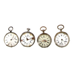 Lot de 4 montres de gousset en argent, p
