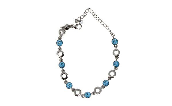 Bracelet ligne en métal couleur argenté 