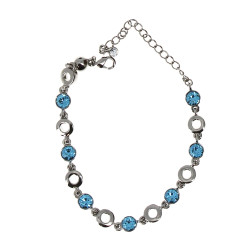 Bracelet ligne en métal couleur argenté 