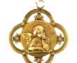 Pendentif ancien en or jaune 18 cts, poi
