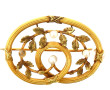 Petite broche ancienne en or jaune 18 ct