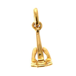 Pendentif ancre en or jaune 18 cts, poin
