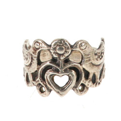 TOULHOAT - Bague en argent à décor d'un 