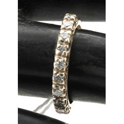 Demi-alliance en or sertie de 10 diamant