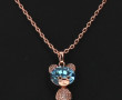 Collier en métal rose, avec pendentif ou